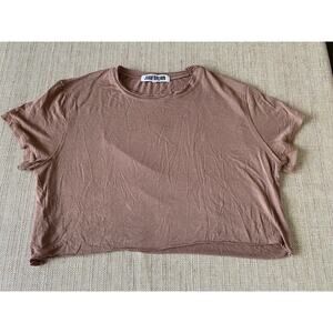 Joah Brown Crop Top Mocha One Size
